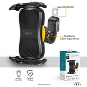 Phixi Force MT10 Dikiz Ayna Baglantili Otomatik Motosiklet ve Bisiklet Telefon Tutucu - 2