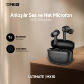 Phixi Ultimate MX10 ANC-ENC USB-C Hızlı Şarj Destekli Bluetooth Kulaklık thumbnail 5