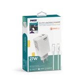 PHİXİ ULTİMATE UPD4225L 27W PD ÇİFT ÇIKIŞLI LIGHTNING HIZLI ŞARJ ADAPTÖRÜ - 3