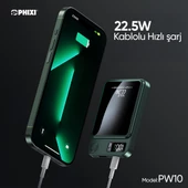 Phixi Force PW10 10000mAh 22.5W MagSafe Powerbank  - Kablosuz Mini Şarj Cihazı - 1 USB 1 PD Port - Dijital Ekran - Taşınabilir Şarj Cihazı thumbnail 3