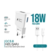 Phixi QCH202T Basic 12V / 3A Qualcomm 3.0 Type-C USB Kablolu Hızlı Şarj Cihazı thumbnail 1