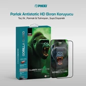 Phixi Gorilla Guard iPhone 15 Pro Max Kırılmaz Cam – HD Temperli, Tekrar Yapışabilir, Suyla Temizlenebilir, Anti-Statik, Süper Kavisli Ekran Koruyucu - 2