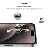 Phixi Premium Guard Parlak Cam Ekran Koruyucu – iPhone 14 Pro Uyumlu | Antistatik, Su Tutmaz, Tam Kaplama - 4