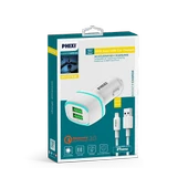 Phixi Force QCC571L Çift Çıkışlı Fast Lightning USB Kablolu Araç Şarj Cihazı - 2