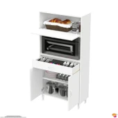 Modilayn VİO (80x163,4x32.5 cm) Çek, Kapaklı, Ekmeklikli. Mini/Midi Mikrodalga Mutfak Dolabı - 6