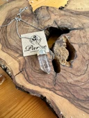 Kristal Kuvars Doğal Taş Ham Parça Kolye - 1