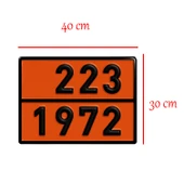 Metal 40x30 cm Levha (1 Çift) 223-1972 Metan Soğutulmuş Sıvı LNG Doğal Gaz Tehlikeli Madde Uyarısı thumbnail 2