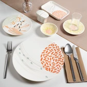 GÜRAL PORSELEN Camelia 30 Parça 6 Kişilik Kahvaltı Takımı 3554 thumbnail 2