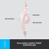 LOGITECH H390 MIKROFONLU PEMBE KULAKLIK 981-001281 - 3