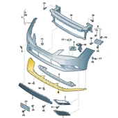 Seat Leon 2013-2016 Ön Tampon Plastik Alt Spoyleri 5F0805903 - 2
