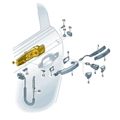 Audi A3 HB 2013-2016 Sol Ön Dış Kapı Kolu İç Braketi 8V0837885 thumbnail 2