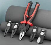 Çok Uçlu Pense, 5in1 Çok Fonksiyonlu Değiştirilebilir Kafa Pense Seti Çelik Tel Pense Mengene Sıyırma Pense Seti Elektrikçi için Çok amaçlı Elektronik Bakım Aletleri thumbnail 4