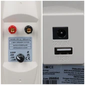 Magicvoice MV-25 16 CM 80 Watt Komütatörlü Hat Trafolu Beyaz Sütun Hoparlör (2'Li Takım) - 4