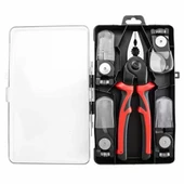 Çok Uçlu Pense, 5in1 Çok Fonksiyonlu Değiştirilebilir Kafa Pense Seti Çelik Tel Pense Mengene Sıyırma Pense Seti Elektrikçi için Çok amaçlı Elektronik Bakım Aletleri thumbnail 3