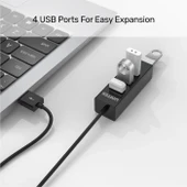 UNITEK TYPE-A TO 4 PORT USB HUB 80CM KABLO(Y-2140) - 2