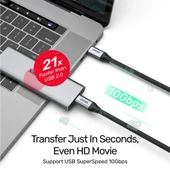 UNITEK USB-C 3.2 KABLO 1MT 10GBPS 4K (C14082ABK) - 5