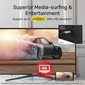 UNITEK USB-C 3.2 KABLO 1MT 10GBPS 4K (C14082ABK) - 4