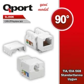 QPORT Q-J90K CAT6 90 DERECE KEYSTONE JACK - 1