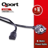 QPORT Q-POW5 5M POWER KABLOSU - 1