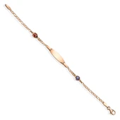 925 Ayar Gümüş Uğurböceği ve Nazar Boncuklu Bebek Bilekliği - BPC00107 thumbnail 2