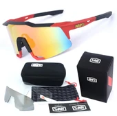 XBYC G4681 %100 Bisiklet Sürüş Gözlüğü Polarize Cam Yarı Çerçevesiz Spor Gözlüğü UV400 Lens Siyah - 4