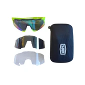 XBYC G4681 %100 Bisiklet Sürüş Gözlüğü Polarize Cam Yarı Çerçevesiz Spor Gözlüğü UV400 Lens Yeşil - 3