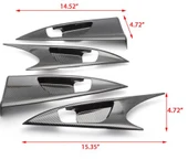 Honda Civic FC5 2016-2021 UYUMLU İç Kapı Kolu Çerçevesi Karbon Kalın Üründür thumbnail 6