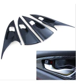 Honda Civic FC5 2016-2021 UYUMLU İç Kapı Kolu Çerçevesi Karbon Kalın Üründür thumbnail 3