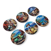 Vintage İtalyan Motosiklet Bardak Altlığı Seti thumbnail 3