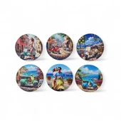 Vintage İtalyan Motosiklet Bardak Altlığı Seti thumbnail 1