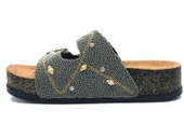 Feles Çift Toka Mantar Taban Taş Detaylı Kadın Terlik thumbnail 6