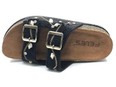 Feles Çift Toka Mantar Taban Taş Detaylı Kadın Terlik thumbnail 11