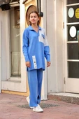 Kuş gözü triko takım Mavi - 2