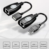 Usb Extrender, 50 Metre Rj45, Usb Uzatma Kablosu, Cat5 – Cat6 uyumlu, - 2