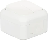 Viko Palmiye Nemliyer Komütatör - İkili Anahtar Beyaz thumbnail 2