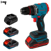 Catpower Darbeli CAT1025 Akülü Kömürsüz Matkap Vidalama Çift Akülü Çantalı 10MM 20V 2.0AH thumbnail 1