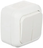 Viko Palmiye Nemliyer Komütatör - İkili Anahtar Beyaz thumbnail 1