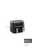 Karaca Air Pro Cook Duo Tandır XXXL 8 lt Black Silver Yağsız Fritöz Outlet thumbnail 2