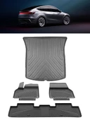 Sahler Premıum Tesla Model Y Juniper 2025 ve Sonrası 4.5D Paspas 3D Rizline Bagaj Havuzu Set thumbnail 1