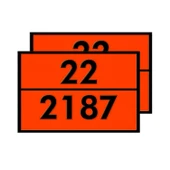 Metal 40x30 cm Levha (1 Çift) 22-2187 Tehlikeli Madde Uyarısı Karbondioksit Gaz Taşıma Depolama thumbnail 1