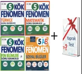 Fenomen 5.Sınıf KÖK Matematik+Fen+Türkçe+5AB Sosyal Soru Bankası(4 Kitap+Hediye) - 1