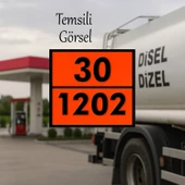 Metal 40x30 cm Levha (1 Çift) 30-1202 Tehlikeli Madde Belirtme Petrol Rafine Dizel Mazot Uyarısı thumbnail 4