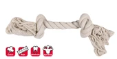 Karlıe 2 Düğümlü İp Köpek Oyu. S 22 Cm Beyaz - 1