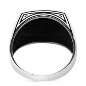 Ay Yıldız Sade Parlak 925 Ayar Gümüş Yüzük thumbnail 5