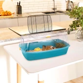 Imac Bıngo Gine Pig Ve Tavşan Kafesi Mavi 70,5x45,5x29cm thumbnail 3