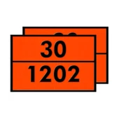 Metal 40x30 cm Levha (1 Çift) 30-1202 Tehlikeli Madde Belirtme Petrol Rafine Dizel Mazot Uyarısı thumbnail 1