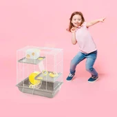 Imac Crıcetı 7 Hamster Kafesi Kahve 45x30x47,5cm - 2