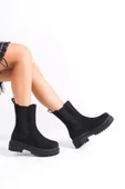 JET-LORA Bağcıksız Lastikli Süet Ortopedik Taban Kadın Bot SST - Siyah thumbnail 2