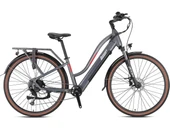 28J LOOP ROUTER 9V ELEKTRİKLİ ŞEHİR BİSİKLETİ - MAT FÜME GRİ KIRMIZI - 38 KADRO thumbnail 1