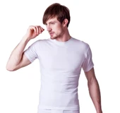 6 Adet Dono Erkek Likralı Sıfır Yaka Kısa Kollu Fanila Atlet 1240 thumbnail 1